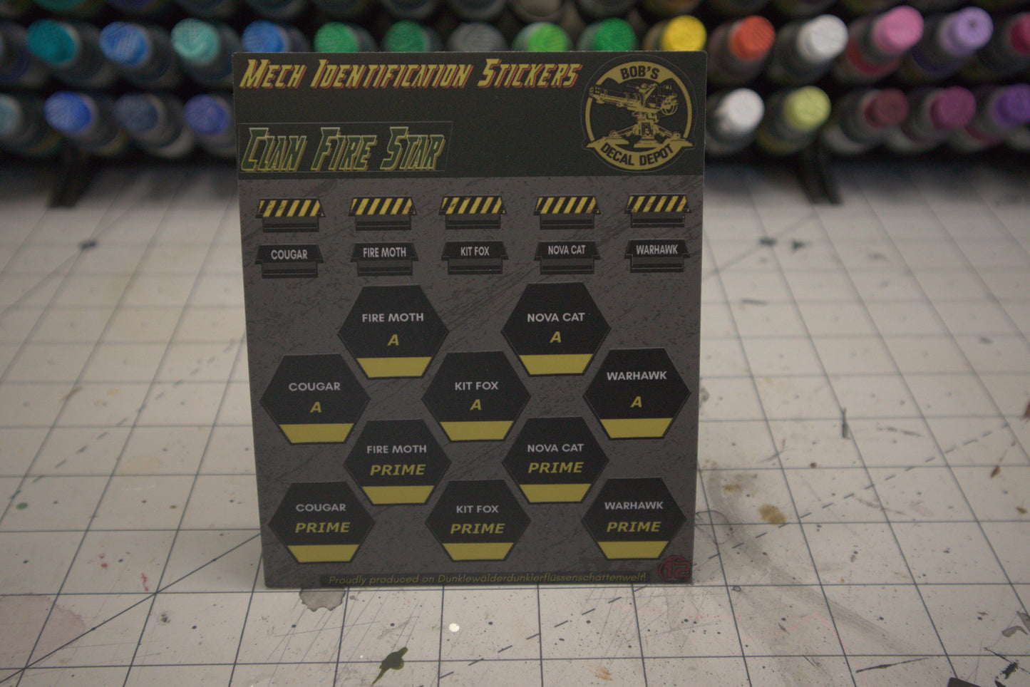 Clan Fire Star Unit Identification Stickers