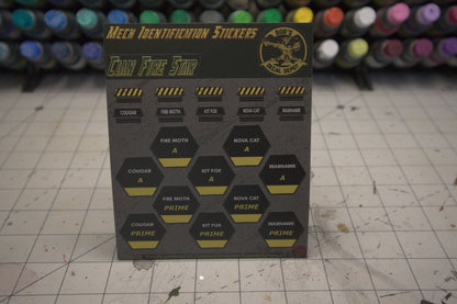 Clan Fire Star Unit Identification Stickers