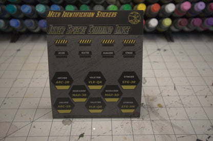 Inner Sphere Direct Fire Lance Unit Identification Stickers