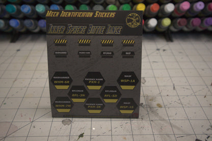 Inner Sphere Battle Lance Unit Identification Stickers