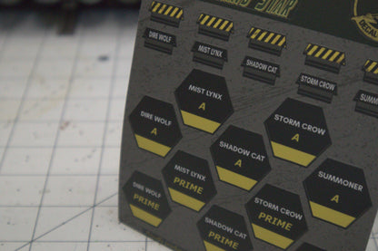 Clan Command Star Unit Identification Stickers